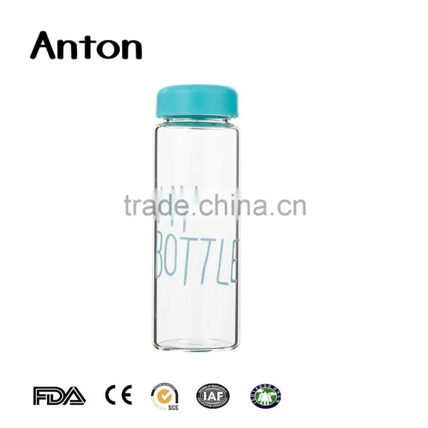 14oz High Quality Stocked Eco-friendly Feature Bpa Free Custom Glass Bottle photo-4