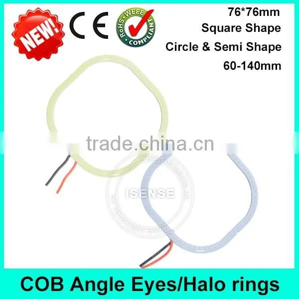 Square Led Cob Headlight Car Led Ring Light Halo Ring E46 Angel Eyes photo-3