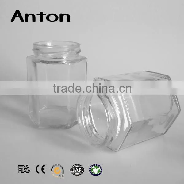 Various Capacity Footed Glass Storage Jar Sauce Bottles With Lid photo-6
