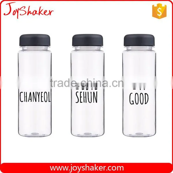 JoyShaker - 500ML Transparent Color My Bottle Logo Sport Plastic Fruit Juice Water Bottle photo-3