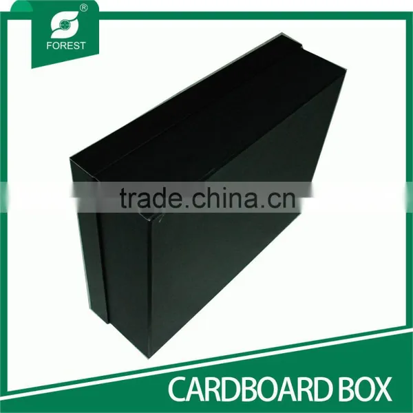 WHOLESALE LUXURY BLACK CARDBOARD SHOES PACKAGING BOX WITH UV VARNISHED photo-4