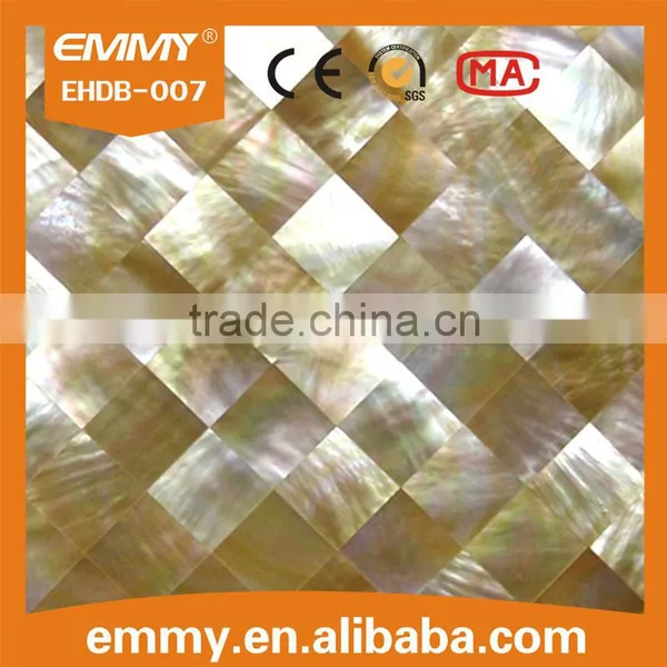 Promotion Crackle Triangle Yellowlip Seashell Mosaic Tile MOP Wall Decorate photo-4