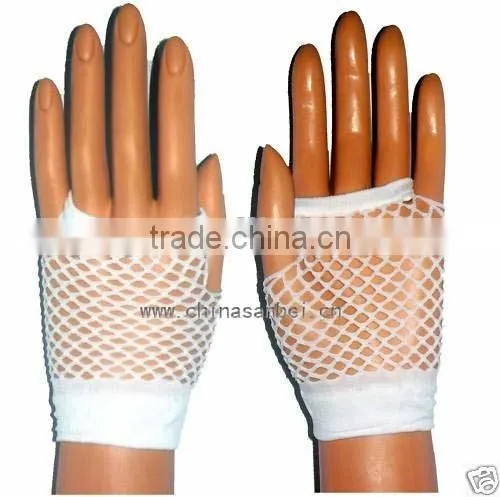 Fingerless Fishnet Gloves Party Fancy Dress Bride Glove photo-3