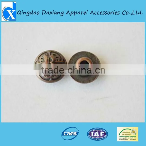 Handsome pattern metal jeans Rivet