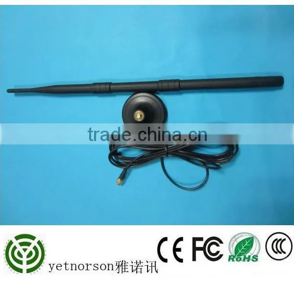 (factory Price )2.4G Wifi Rubber Antenna 9 Dbi With Magnetic Base