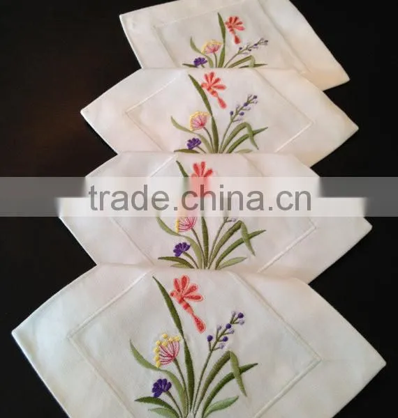 Hand Embroidered Napkins, Linen Napkins With Embroidered photo-4