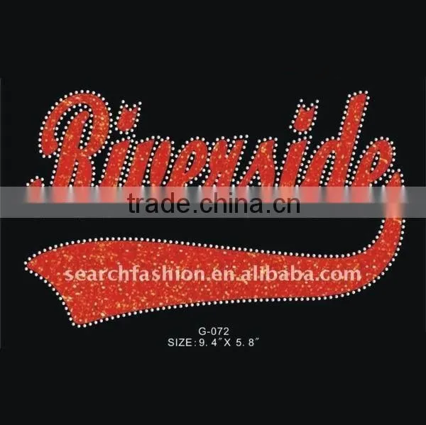 Rhinestone With Glitter Hot Fix Motif