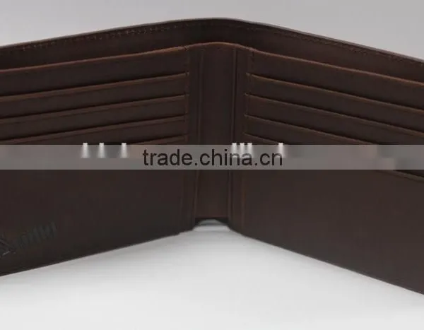 2016 Wholesale New Fashion Promition Genuine Leather Men's Wallet With Customized Logo photo-4