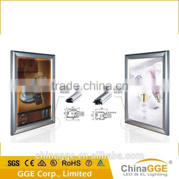 Long Using Life Snap Aluminum Edge Display Light Box for Cabinet Restaurant photo-4