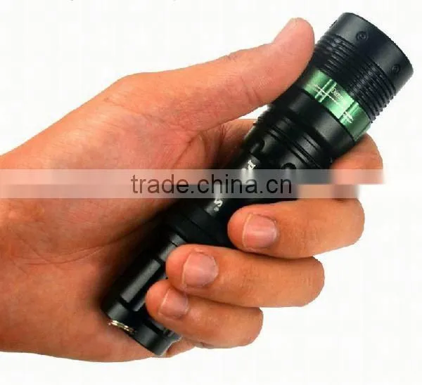 POPPAS T820 Hot Sale XPE Led Adjustable Focus Aluminum Men Police Flashlight Toy photo-4