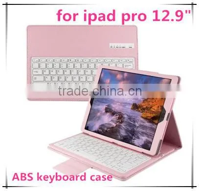 factory sale Tablet Stand Leather wireless bluetooth Keyboard Case Cover for ipad pro 12.9 inch