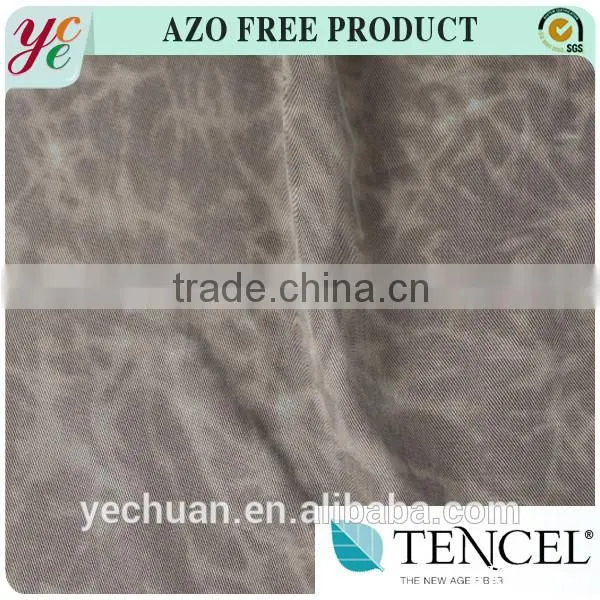 Printed denim 100% tencel fabric