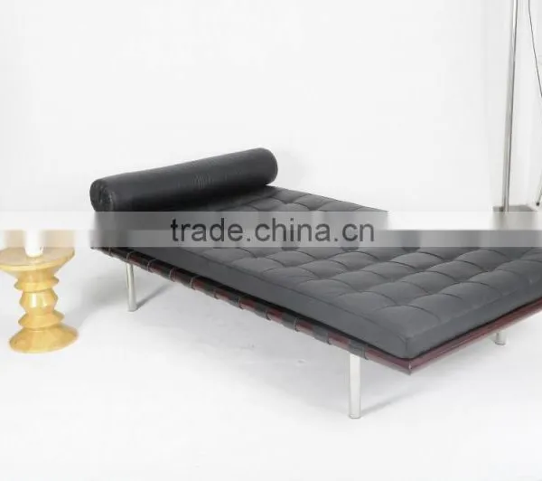 Ludwig Mies Van Der Rohe Style Italian Leather Barcelona Daybed photo-3