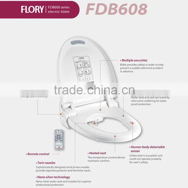 New Design With Hand Control Electronic Bidet Smart Toilet Seat