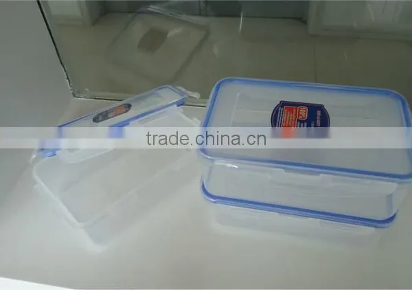 2500ml Clear Plastic Lock Box, Clear Plastic Lunch Bento Boxes photo-2
