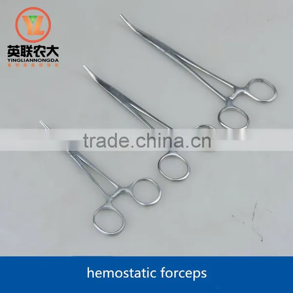 High quality curved artery forcep stainless steel hemostatic clamp / artery clamp