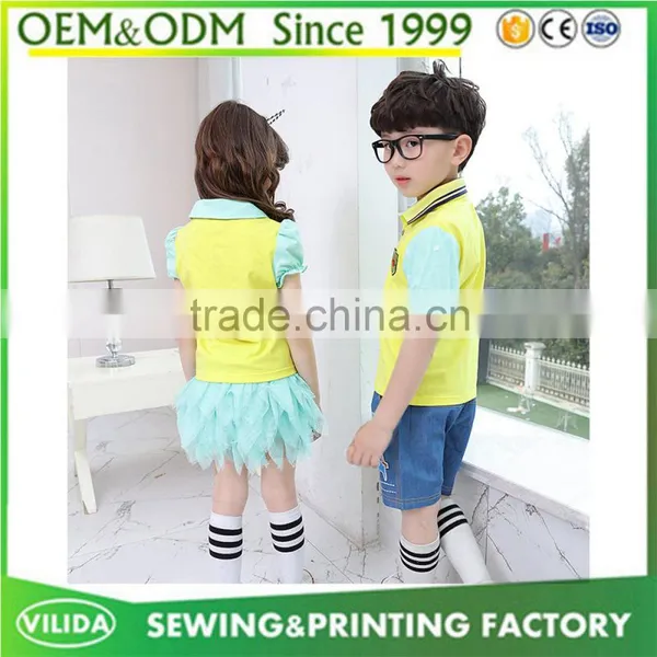 New Design Primary School Uniform Polo and Skirt or Shorts From China Factory photo-4