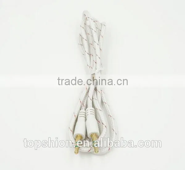 Braided Car Aux Audio Cable Usb Cable 3.5mm Stereo Audio Cable Male to Male photo-6