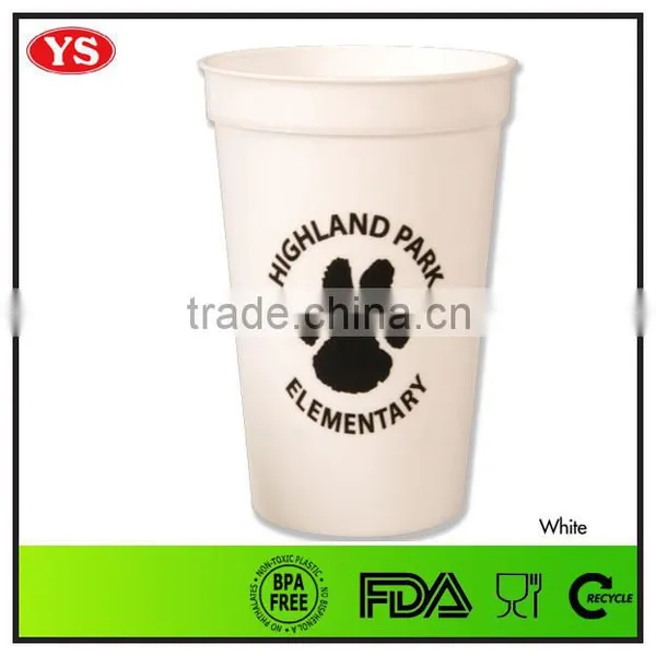 Customized 16 oz Smooth White Stadium Cup With 4 Color Logo photo-4