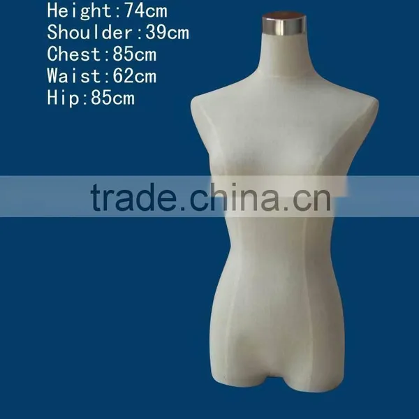 Bust Dress Form Mannequin Covered Fabric