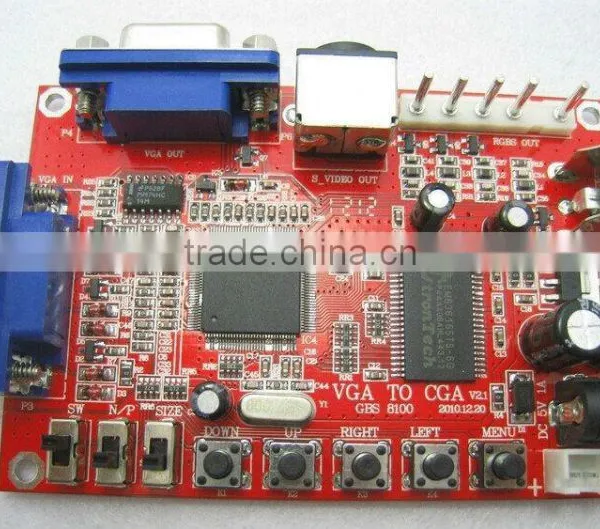 Factory Supply!Portable GGBS-8100 VGA to CGA / CVBS / S-VIDEO High Definition Converter Board photo-2
