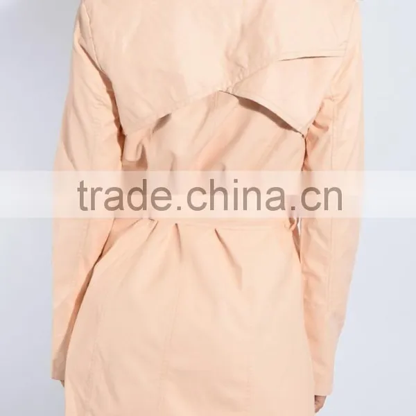High Quality Belt Waist New Model Design Wind Coat photo-4