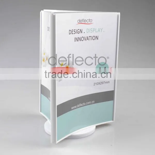 3 Sides Rotating Sign Holder-A4/menu Holder White