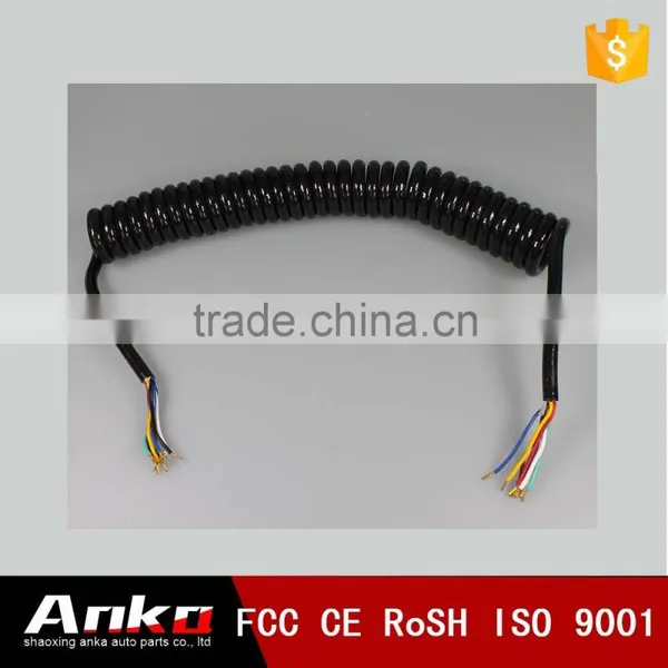 15 Ft. 7-way Abs Coil Cable,spiral Coiled Wire Cable,automobile Cable Parts