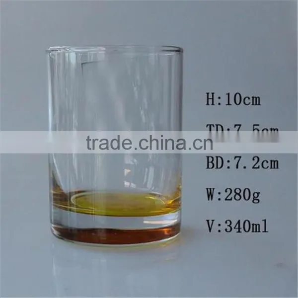 Custom Bottom Sprayed Color Whisky Glass Cup ,colored Drinking Glass Cup 250ml/340ml photo-3