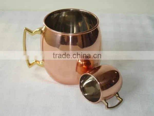 MINI SMALL MOSCOW MULE COPPER MUG PURE SOLID 100% COPPER NEW STLYE photo-4