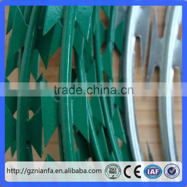 750mm BTO-22 Low Price Powder Coating Concertina Razor Barbed Wire(Guangzhou Manufacturer) photo-4