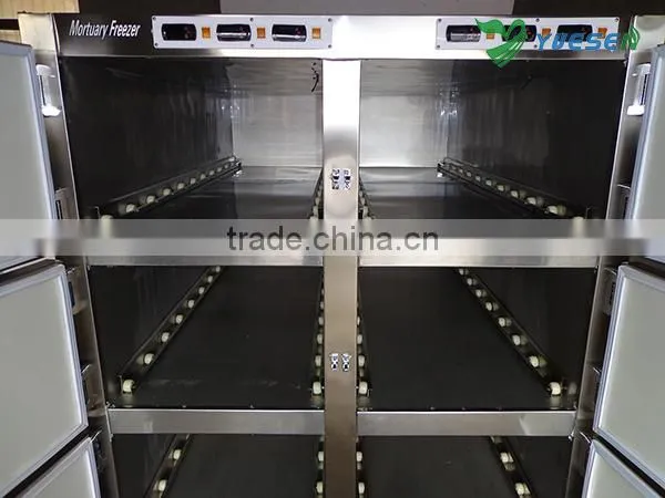 YSSTG0106 201 and 304 Stainless Steel DANFOSS Compressor 6 Bodies Mortuary Refrigerator photo-5