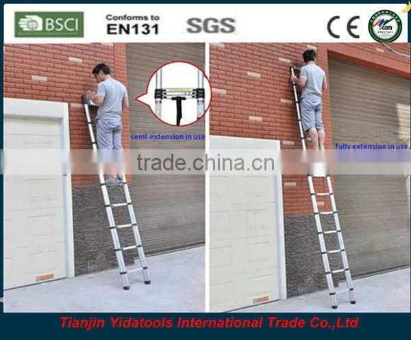 2m 7 Steps EN131 Extension Telescopic Aluminium Ladder