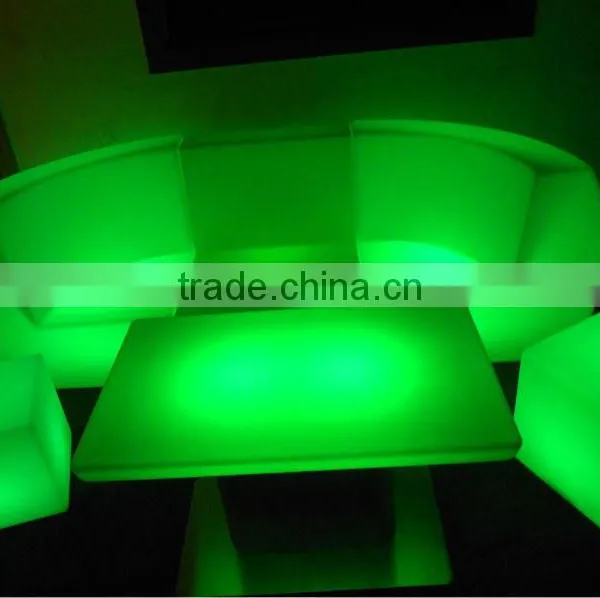 LED Remote Rectangle Tea Table/ Hot Sell LED Rechargeable Rectangle Coffee Table/LED Outdoor Lawn Rectangle Cocktail Table photo-4