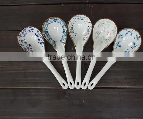 High Quality SP-1537 Haonai Factory Directly Big Ceramic Soup Spoon photo-5