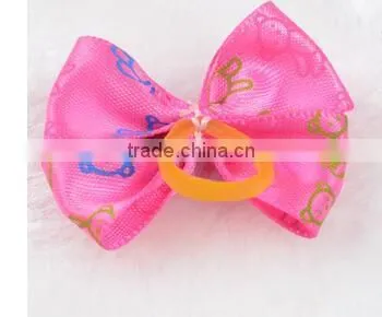 CY197 Handmade Pet Grooming Accessories Products Dog Bow Hair Little Flower Bows For Dogs Charms Gift photo-3