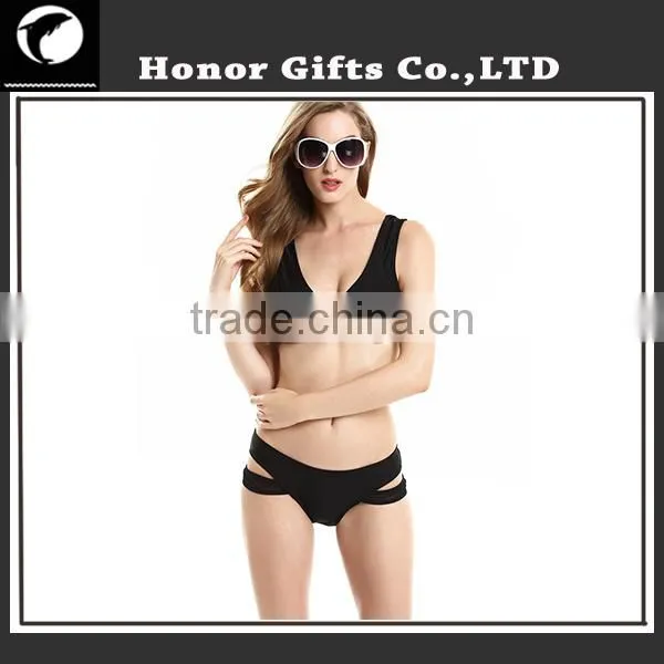 Sexy New Bikini High Quality Solid Colour Flowered Swimsuit Wholesale Bath Suit photo-2