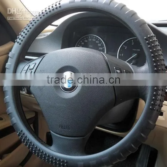 Hoting Selling Fashion Soft Heated Steering Wheel Cover Purple Car Silicone Steering Wheel Cover photo-5