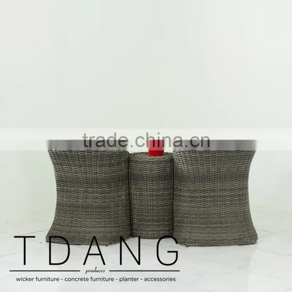 Cheap Antique Wicker Love Seat With Ottoman - New Design Wicker Love Seat Bench photo-5
