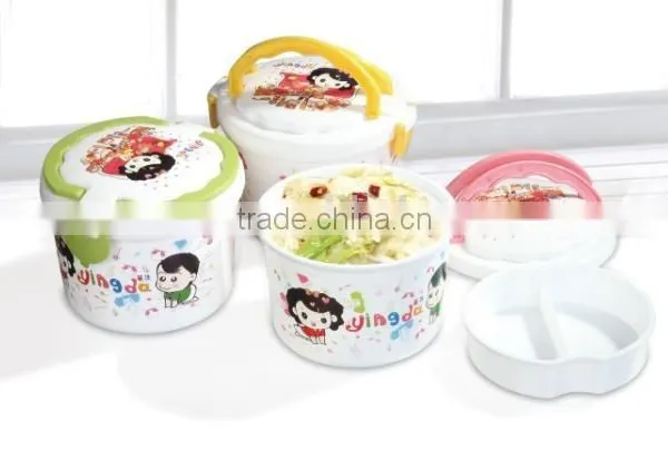 Plastic Round Dual Portable Lunch Boxes/Insulation Boxes photo-2