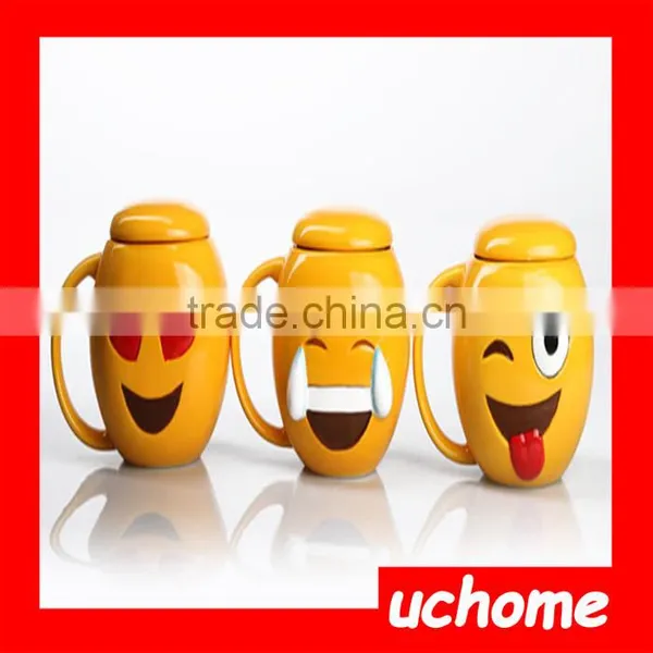UCHOME Unique Funny Ceramic Emoji Mug,Emoji Cups photo-6