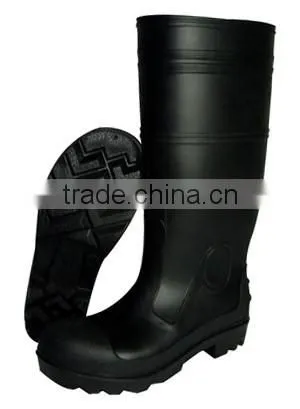 CE Certified Black Pvc Safety Boots With Good Quality