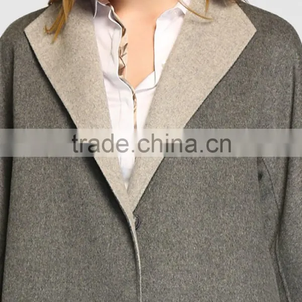 Latest Designs Gray Fur Coat Women Long Loose Winter Keep Warm Coat Without Hooded Wholesale photo-4