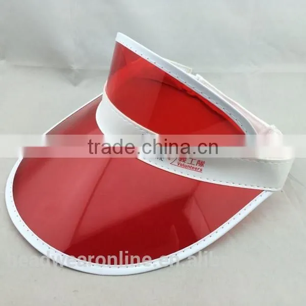 Custom Fashion Cheap Colorful PVC Sun Visor Hat photo-3