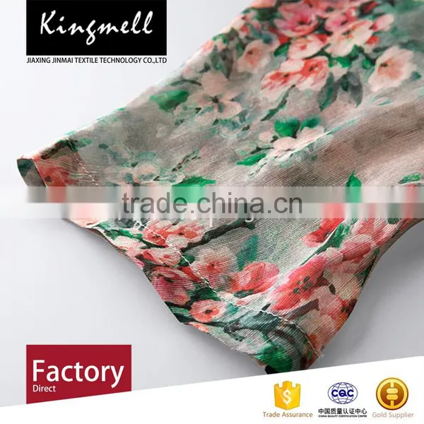 Custom-made Fashion Printing Silk Linen Fabrics Textiles From China photo-2