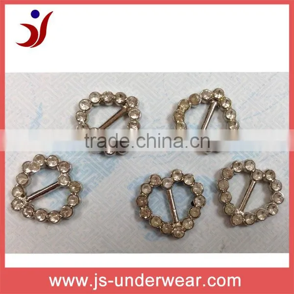 Fashion Underwear Sliver Diamond Metal Heart-shaped Adjustment Garment Accessory