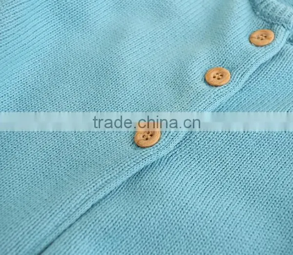 12gg Hand Embroidery Knitted Baby Girls Cotton Cardigan photo-4