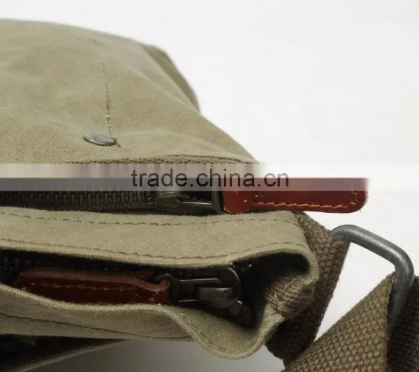 Vintage Casual Cotton Canvas Leather,Mini Haversack, Bookbag ,Mini Shoulder Bag,Kid Haversack,Kid School Bag,Unisex,For Men & Wo photo-5