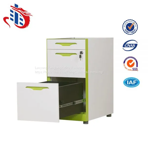 Hot Sale Under Office Desk 3 Drawers Metal Storage Filing Cabinets photo-2