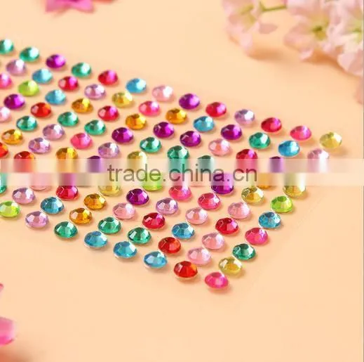 Multi Colors Diamante Rhinestone Clear Crystal Craft Gems Stickers photo-5